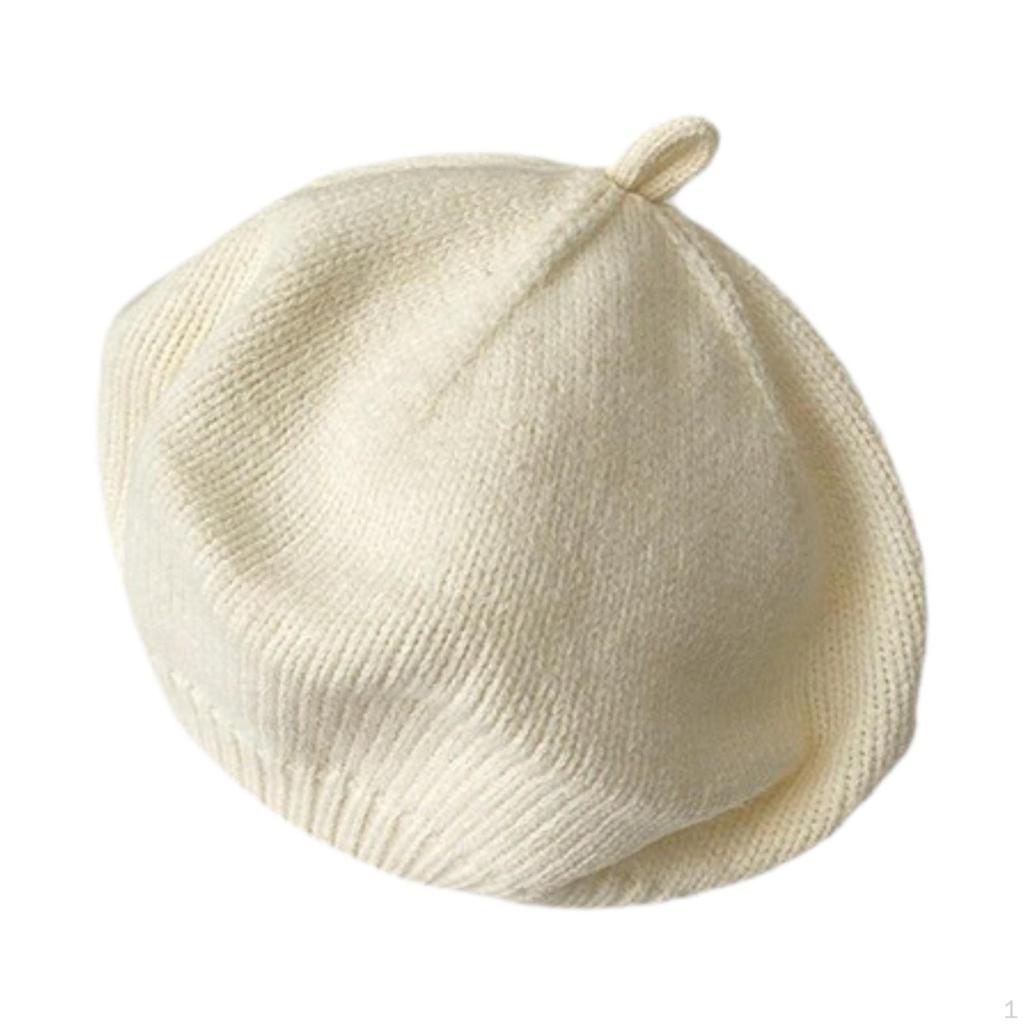 Beret Hat Cold Weather Knitted Beanie Cap for Traveling