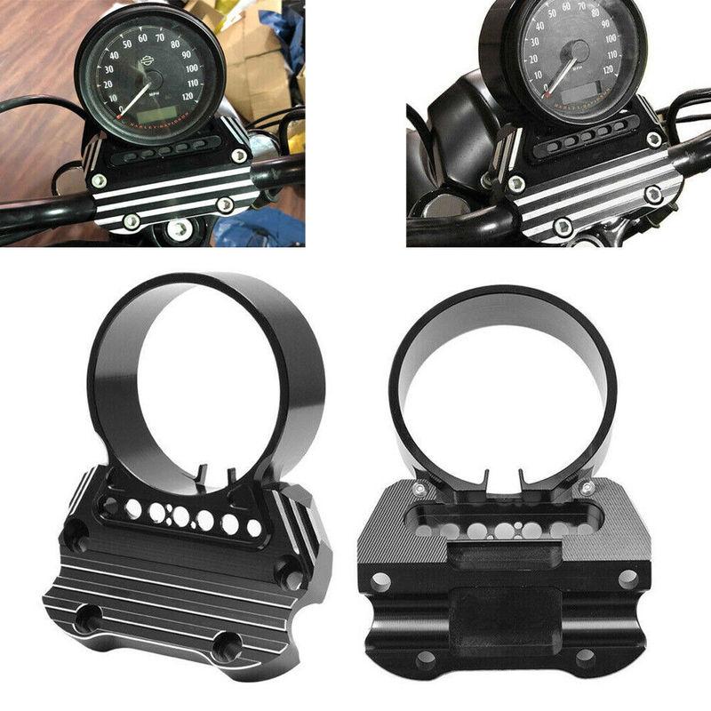 Motorcycle CNC Cut Side Speedometer Relocation Mount Bracket For Harley Sportster  Iron XL 883 1200 Custom