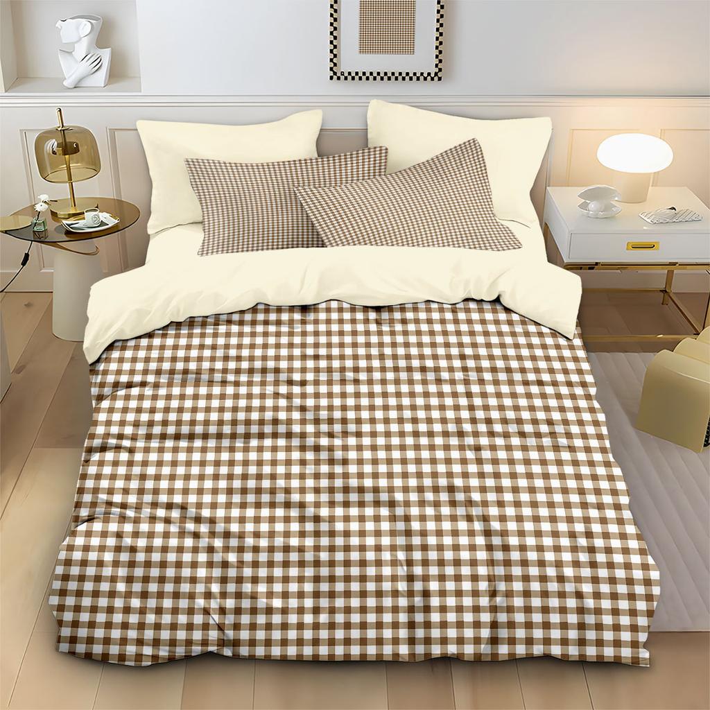 Geometric Lines Bedding Set 3D Print Soft Duvet Cover for Bedroom Dormitory Decor, 1 Duvet Cover and 2pillowcase with Zipper