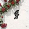 Black Flower DNA Helix Metal Wall Art for Indoor Outdoor Home Office Laboratory Decor Durable Science Gift