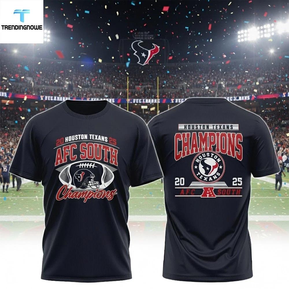 Houston Texan 2026 Afc South Champions Shirt Unisex S-5XL XL