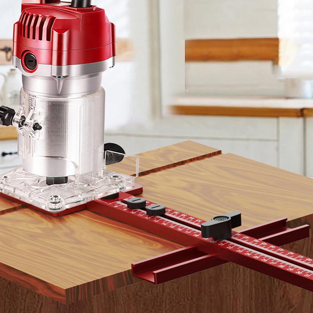 Aluminum 3-in-1 Router Slotting Jig Circular Radius Cutting Clamp Woodworking Cabinet Hardware Positioning Fixture Tool