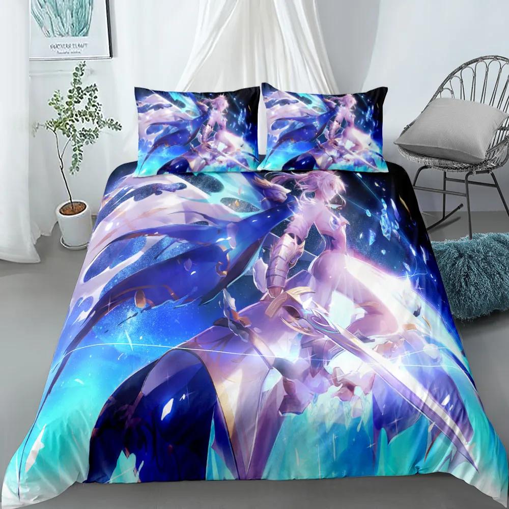 Zero Fairy Bedding Set King Queen Double Full Twin Single Size Duvet Cover Pillow Case fate Bed Linen Set Duvet Cover Bed Set