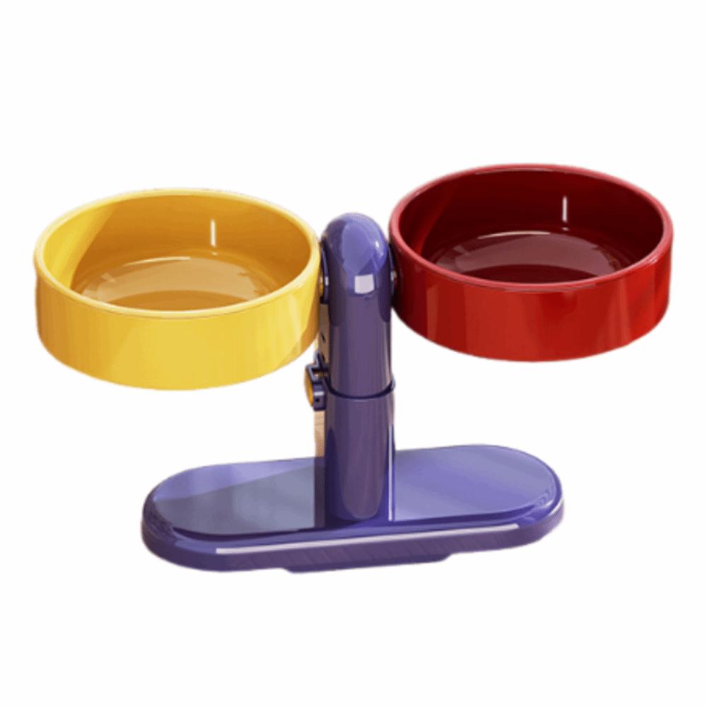 

Rotatable Pet Feeding Basin Protect Cervical Spine Cat Dog Dual-use Bowl Household фиолетовый