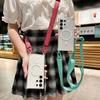 Lanyard Magnetic Case For Samsung Galaxy S25 Plus S23 S24 Ultra Magsafe Crossbody Strap Wireless Charging Acrylic Clear Cover