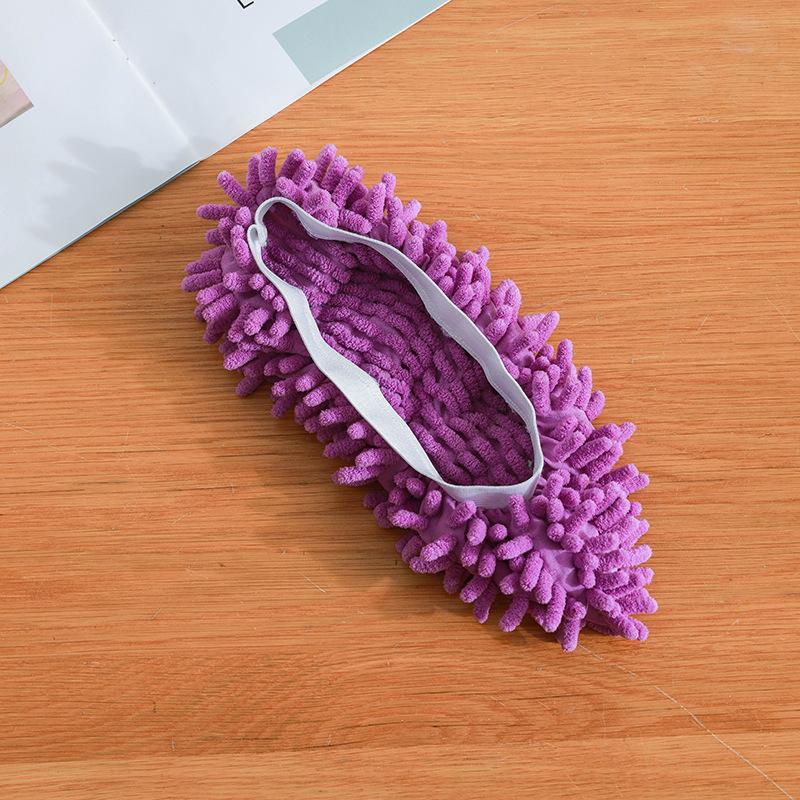 

Моющиеся тапочки из синели для уборки пола со съемной подошвой, нескользящие тапочки для уборки дома для мужчин и женщин Small фиолетовый