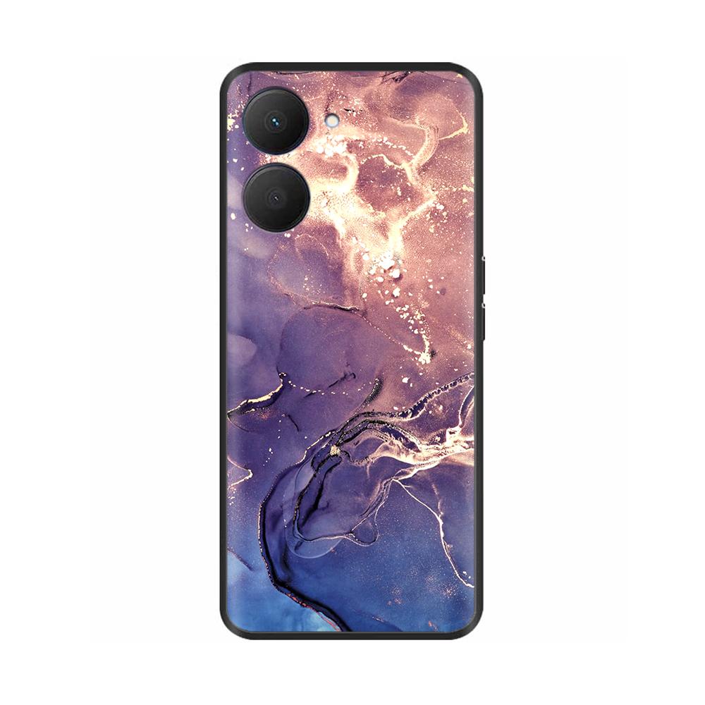 Soft Phone Cover For Realme 10 4G Case 6.4'' Black Silicone Marble Space Fundas for Realme 10 4G TPU Cases Realme10 2022 Bumpers