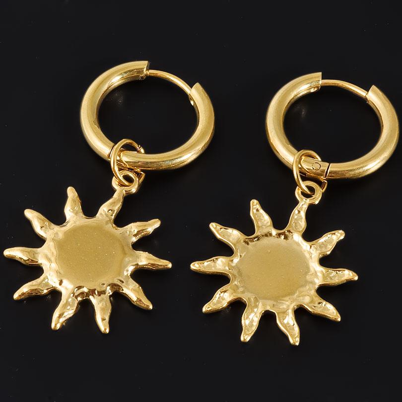 High Quality Metal Flower Birds Star Pendant Earring Stainless Steel Earrings For Women Men Accessories No Fade Ear Jewelry Gift