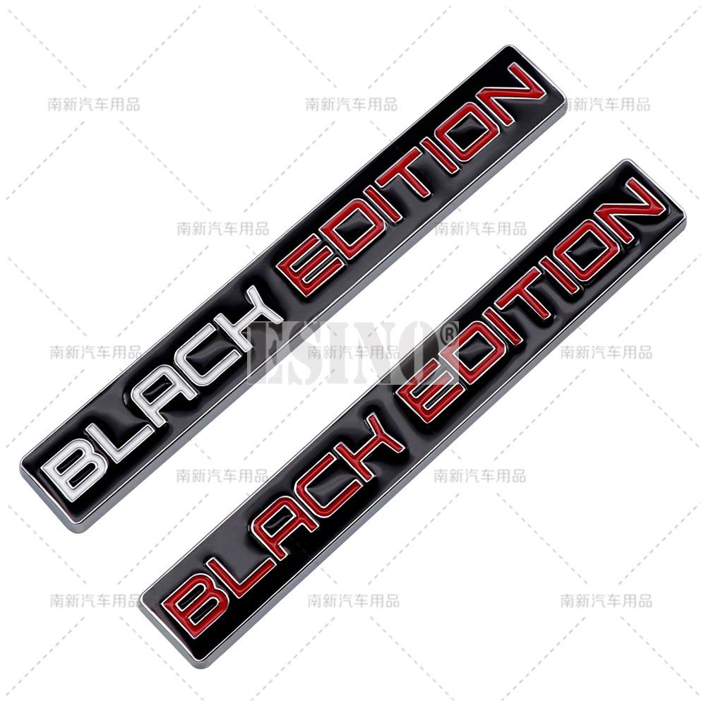 Car Styling 3D Black Edition Decorative Metal Adhesive Emblem Rear Trunk Badge Fender Sticker Body Decal Car Accessories