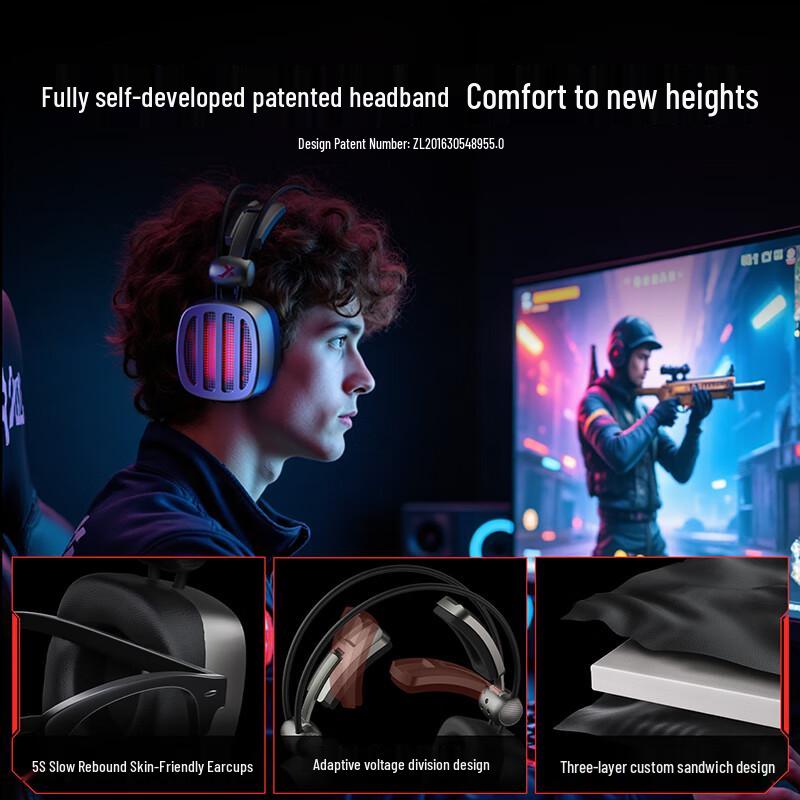 XIBERIA S21 Wireless Gaming Headset with Charging Dock