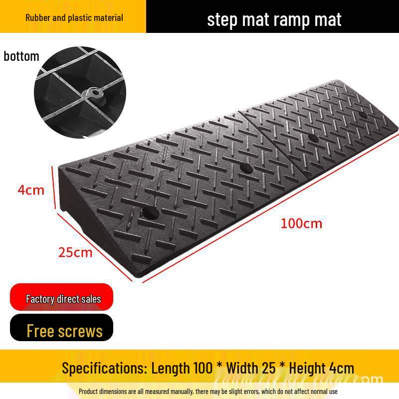 100cm Long Step Mat Curb Ramp for Home Use – Threshold and Speed Bump Climbing Mat