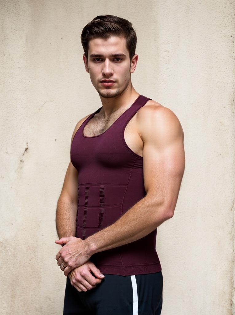 Men's Shapewear Vest Body Shaper Tummy Control Slimming Tank Top Heavy Duty Compression Fitness Undershirt