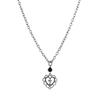 Gothic Punk Style Heart Cross Pendant Necklace With Alloy Chain For Women And Men