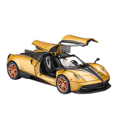 1/22 Pagani Huayra Dinastia Alloy Racing Car Model Diecast Metal Toy Sports Car Model Alta simulazione Suono e luce Regali per bambini