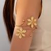 Multi Style Opening Arm Bracelet Metal Flower Bracelet Chic Arm Bracelet  Bridal Wear