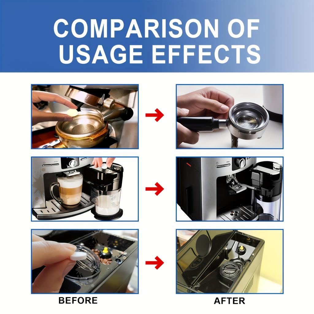 2025 New Coffee Maker Cleaner Tablets for Automatic & Semi-Automatic Machines -Deep Cleansing,Oil Removal,Coffee Machine Cleaner