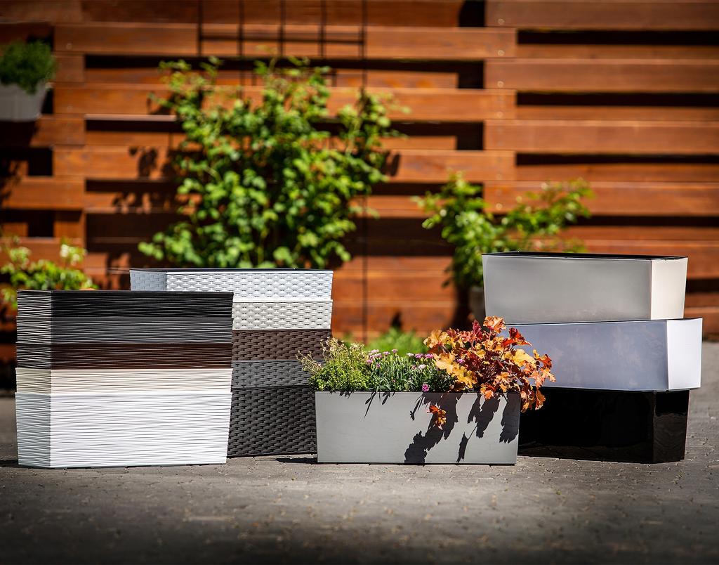 KADAX Balcony Box Flowerpot + Insert 19x56cm