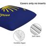 Yellow Camino De Santiago Scallop Shell 2 Pcs Square Pillowcase Pillow Cover Cushion Decor Comfort Throw Pillow For Home Sofa