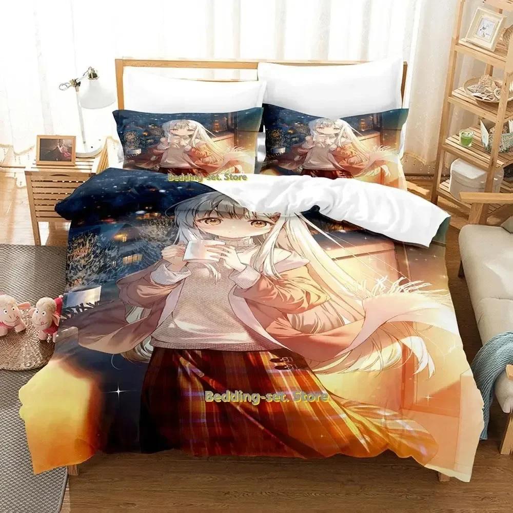 

New The Angel Next Door Spoils Me Rotten Bedding Set Cartoon Anime Three-Piece Set Adult Kid Bedroom Duvetcover Sets 3D Kawaii 70x133cm 2pcs