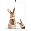 Autumn Rabbit Tail Nursery Wall Art Canvas Painting Nordic Animals Bunny Posters And Prints Pictures Baby Kids Room Home Decor