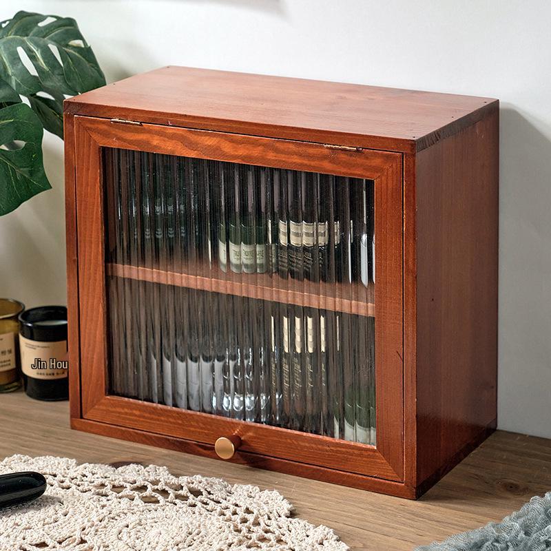 

Ретро органайзер из массива дерева: Пылезащитная стойка для хранения средств по уходу за кожей, парфюмерии и кофейных чашек