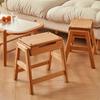 Wooden Ottomans Multifunctional Storage Stools Nordic Rectangular Shoe Changing Stools Living Room Footrests Modern Design