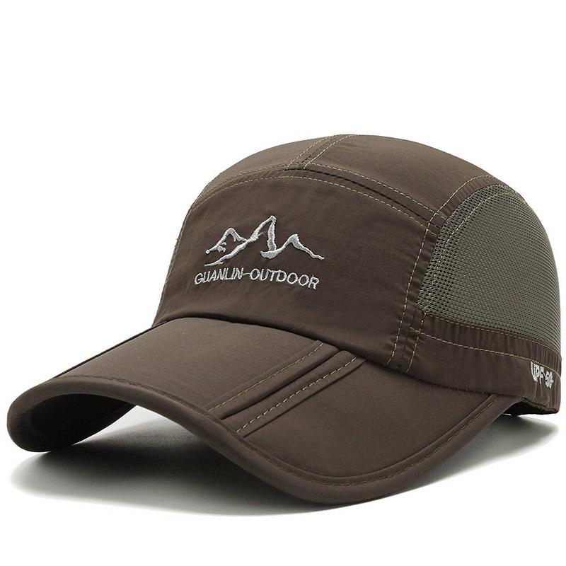 Men's baseball cap summer folding hat outdoor sports sun protection cap sunshade cap men's and women's mesh cap