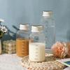 1pc - Large Capacity Glass Cup, Glass Cup With Time Scale, Transparent Tea Cup, Water Cup, Drinkware For Restaurants