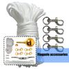 Complete Weatherproof Flagpole Pulley Maintenance System Accessories Set For 2-2.6inch Poles 50ft Cord Metal Fasteners