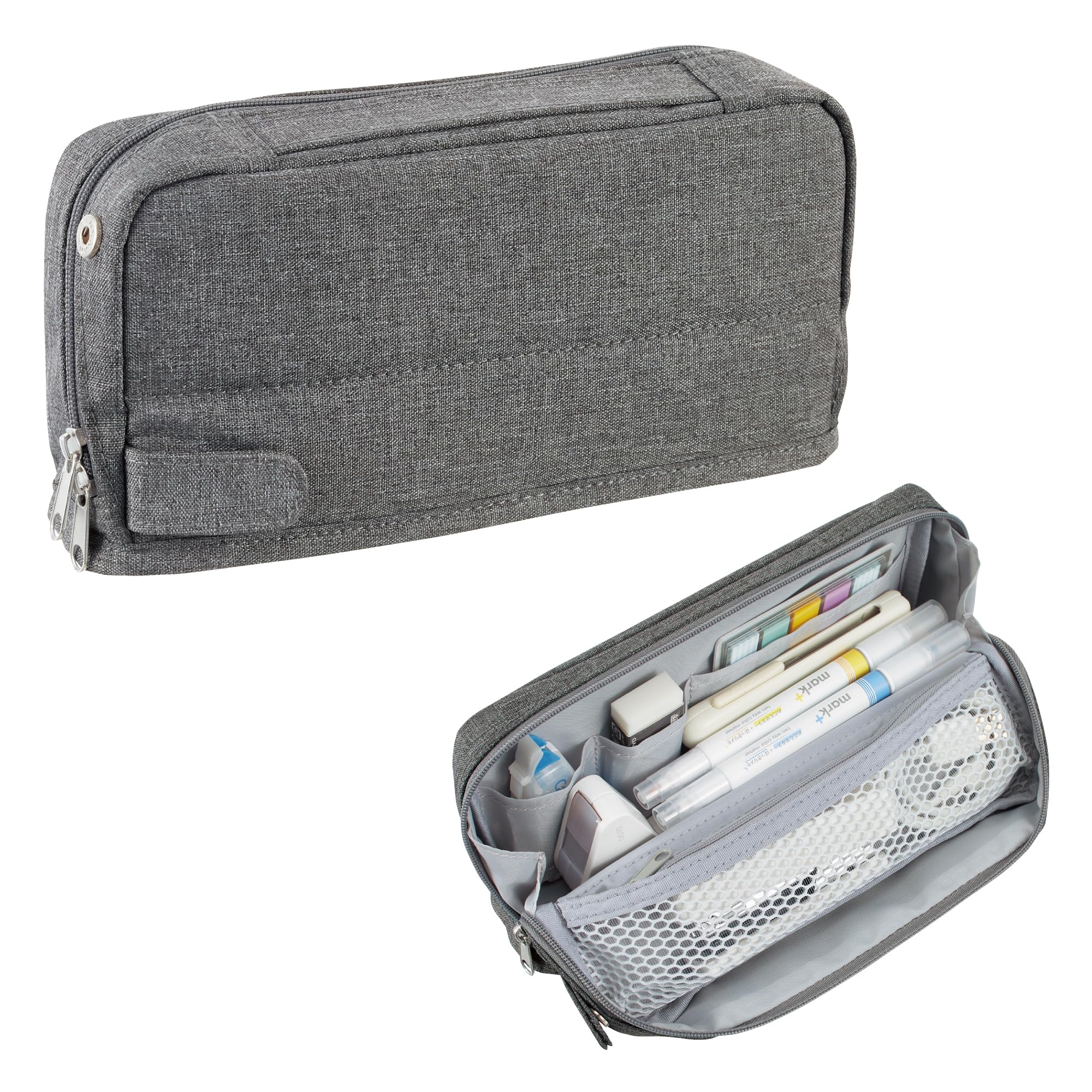 

Kokuyo Pencil Case, Pencil Case, Large Capacity, Opens Wide, Easy to Access, Keeps Items Organized, F-VBF261M