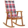 Vidaxl Rocking Chair With Cushions, Solid Acacia Wood