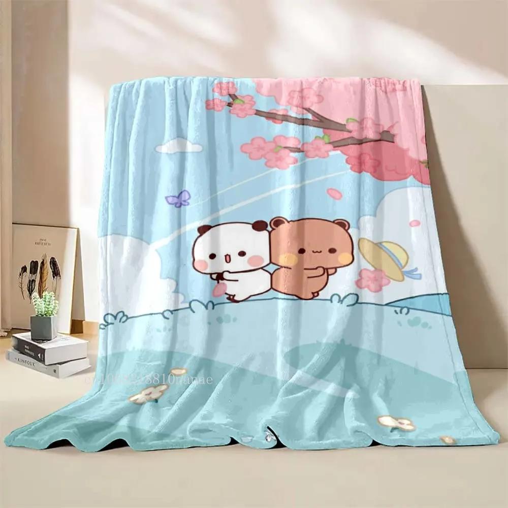 Cartoon Print Bubu And Dudu Soft Plush Flannel Blanket Living Room Bedroom Bed Couch Picnic Blanket