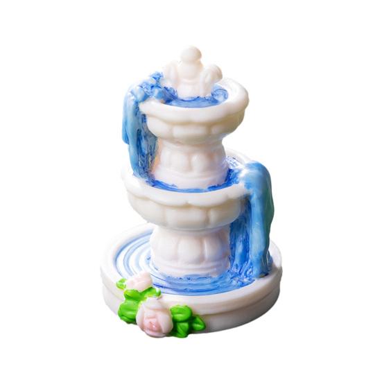 Mini Fairy Garden Accessories Miniature Tiny Waterfall Pavilion Roman Column Figurine for DIY Crafts Micro Landscape