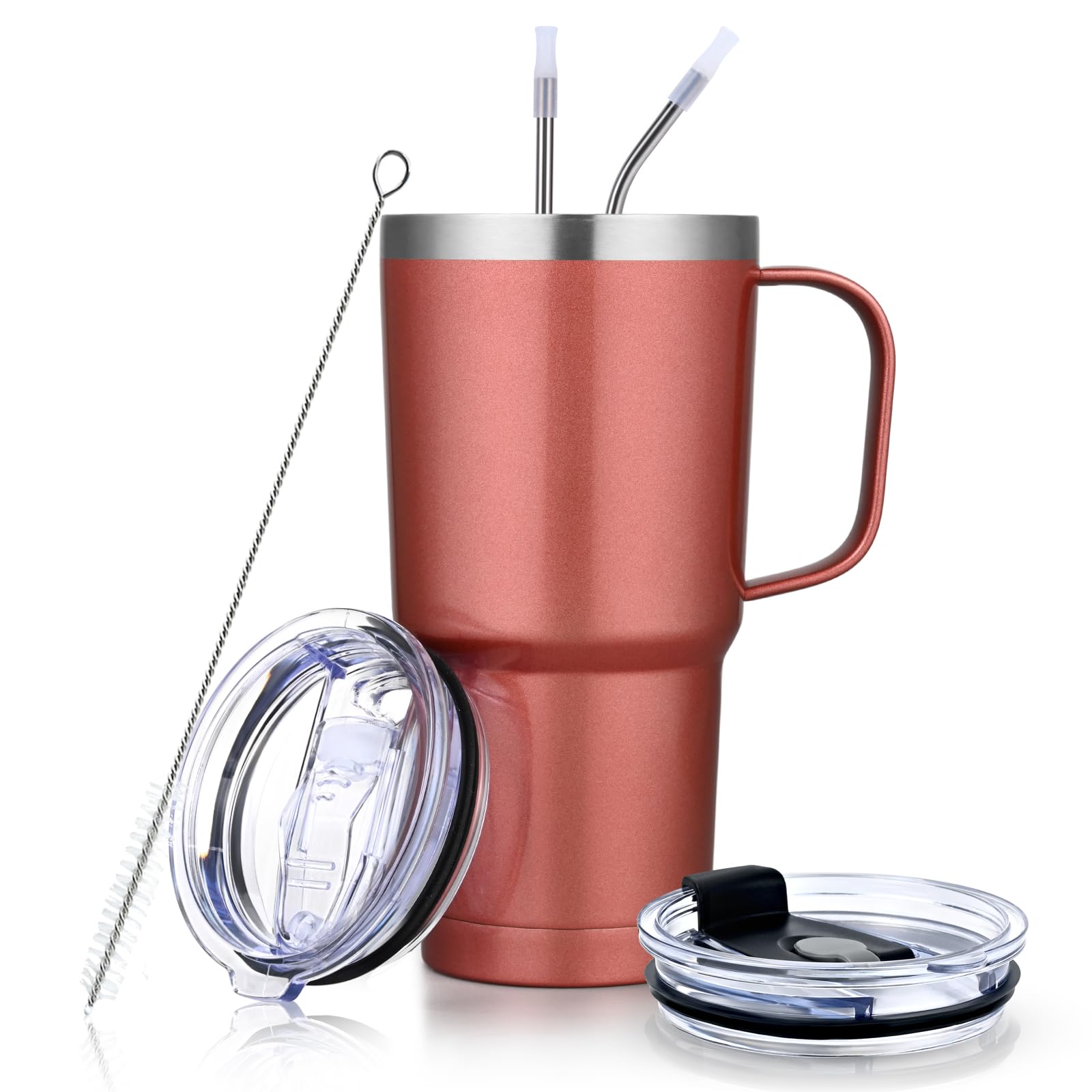 

Livole Vacuum Insulated with Keeps Hot or 600ml Large Capacity with Coffee Travel Large Stainless Steel Double Wall Thermos with Perfect for and