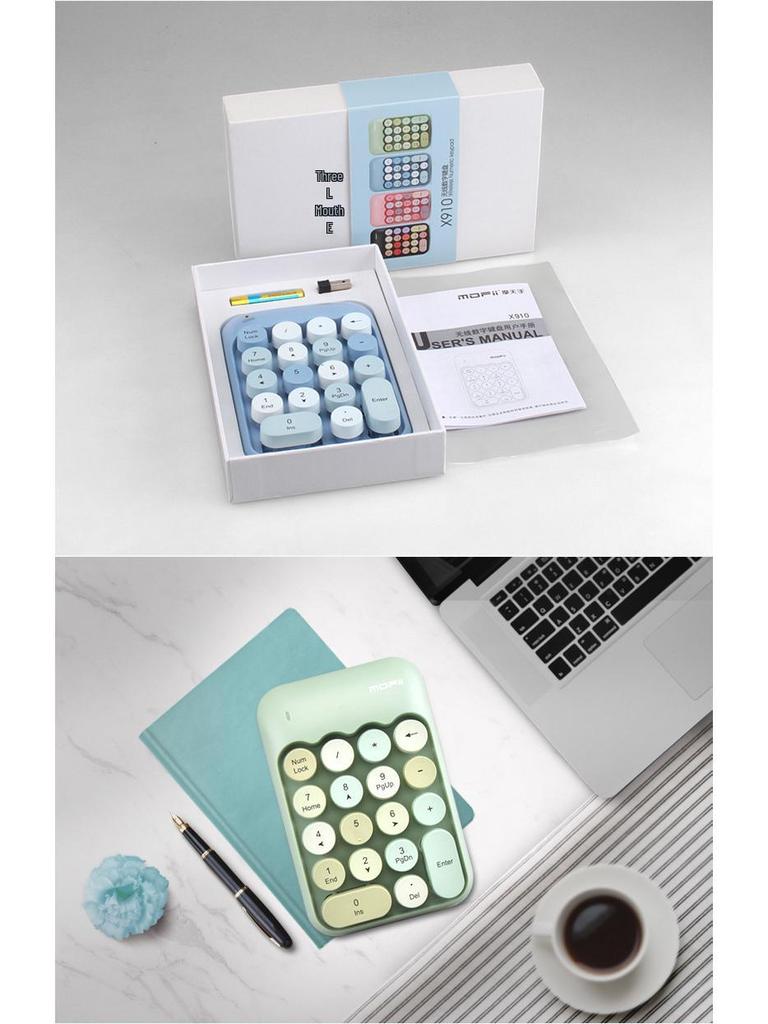 Retro-Farbe 2,4G Kabinett Mini-Tastatur für Finanzen