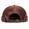 Northwood All Seasons PU Leather Tang Hat for Men Women Fashionable Retro Elegant Simple Melon Skin Faux Leather Landlord Hat