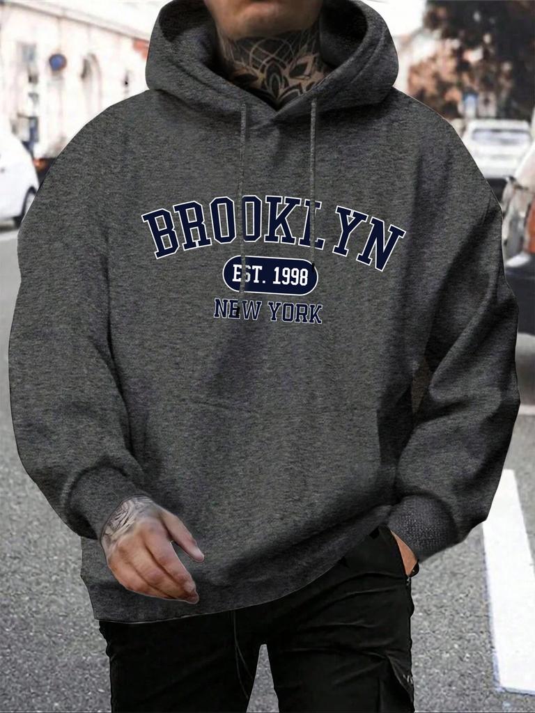 Autumn comfortable sportswear Brooklyn East 1998 New York men's Harajuku sweatshirt Fashionable and individual sweatshirt