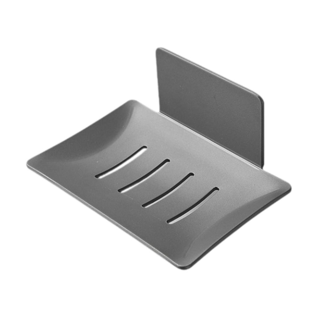 Bar Soap Holder Easy Cleaning Wall Mounted Minimalist Modern Sturdy Tray Dish with Drain