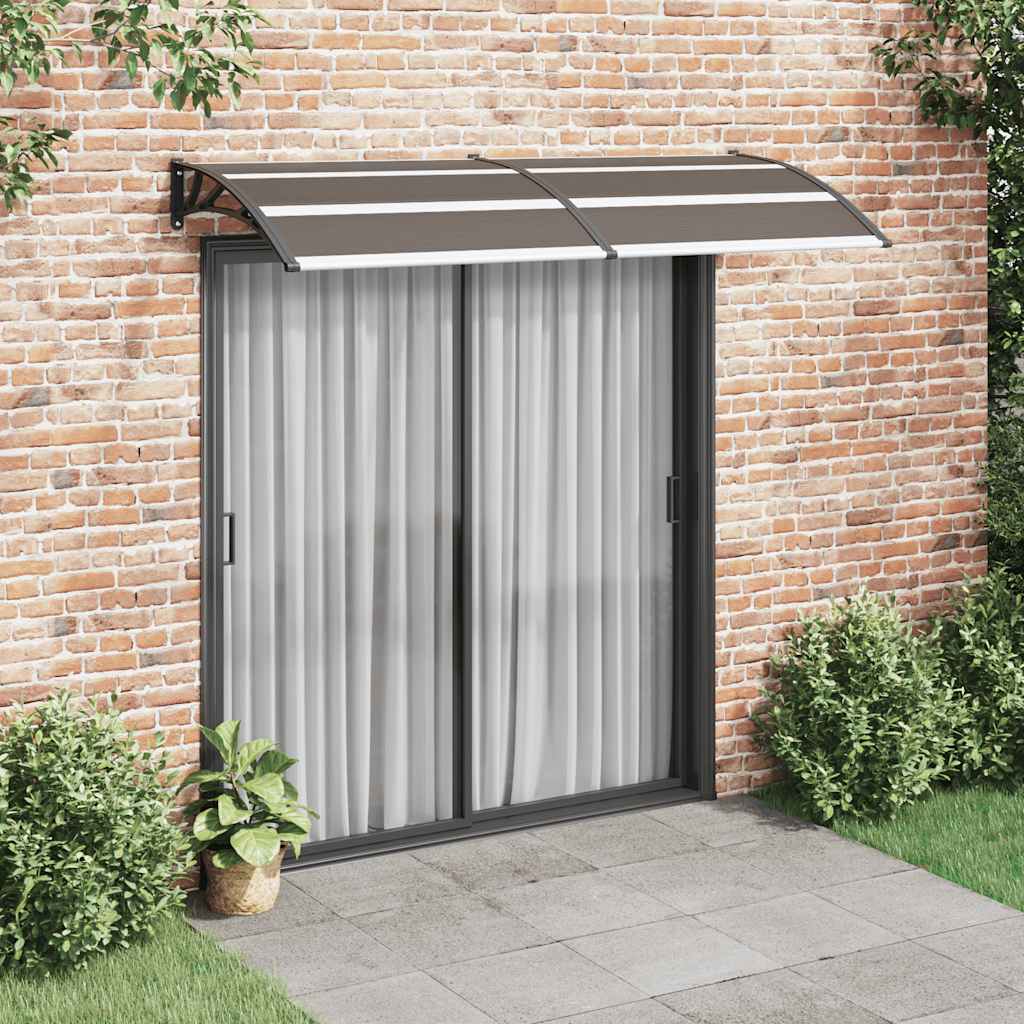 vidaXL Vordach Schwarz 240x100 cm PC schwarz
