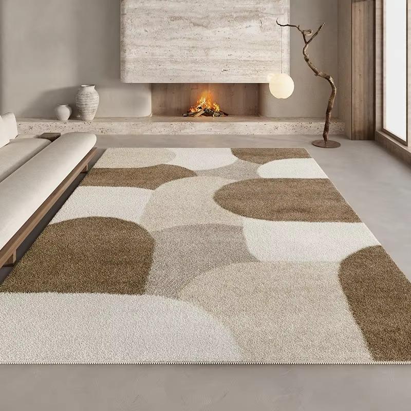 Luxury Living Room Carpet Bedroom Bedside Color Matching Rug Imitation Cashmere Soft Comfortable Foot Mat Large Size Floor Mats
