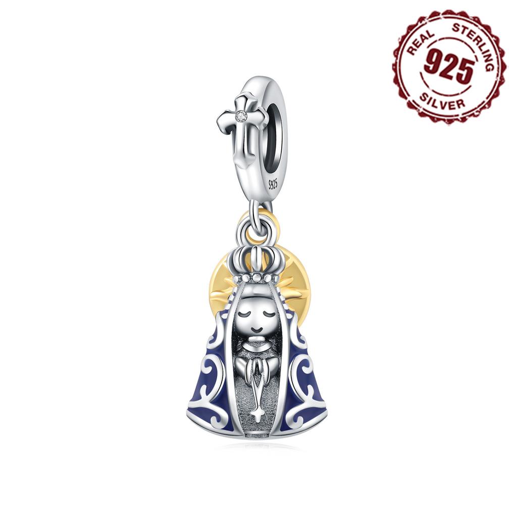 Copper Holy Mother Pendants Bracelet Charms Fit Bangle For Women Jewelry Party Beads Fine Gifts Diy Accessory