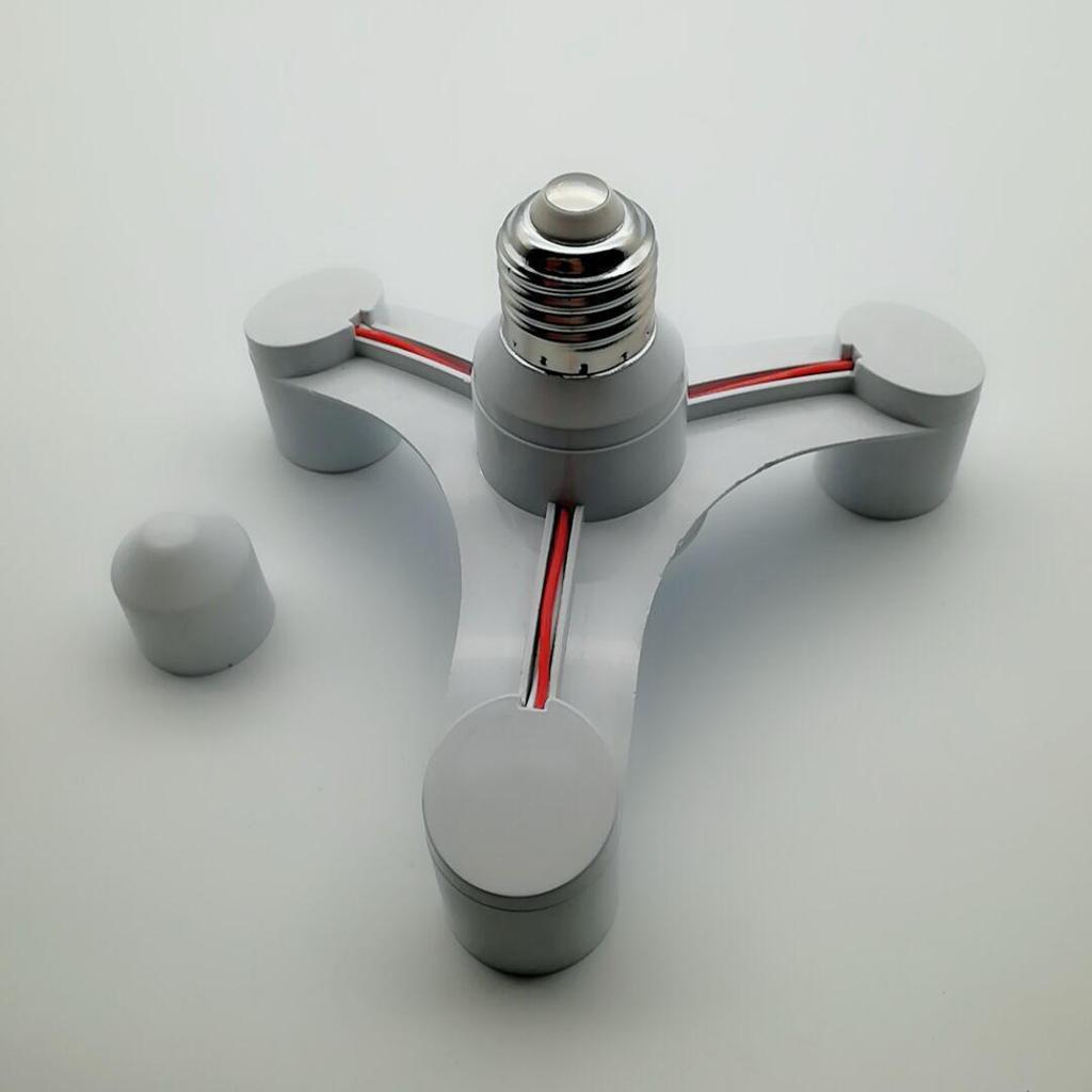 Multi-Socket E27 Lamp Holder Splitter: 1-to-2, 1-to-3, 1-to-4, 1-to-5 Spiral Head Adapter