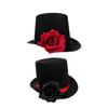 Red Blossomy Old Stimulated Cloth Sun Hat Unisex Design Comfortable Headwear For Daily Use Beach Wedding Celebration