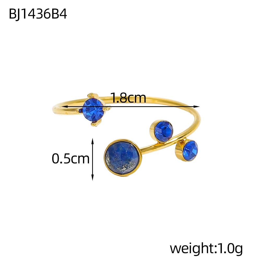 CARLIDANA Minimalist Colourful Cubic Zircon Rings Jewelry Stainless Steel Gold Plated Hot Sale Heart Star Open Rings for Women