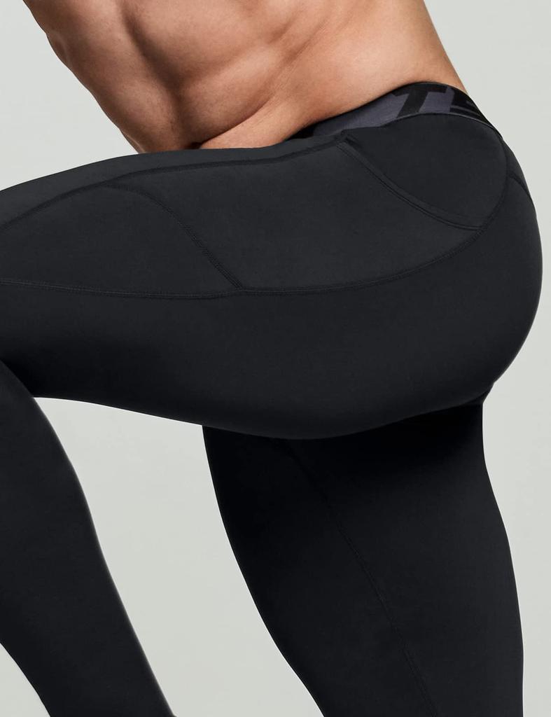 Tesla and Compression Sports Compression Running Thermal Cold Weather Thigh Long Men's Tights, Fleece-Lined, Stretchy, Warm, Cold-Wearing, Wear,