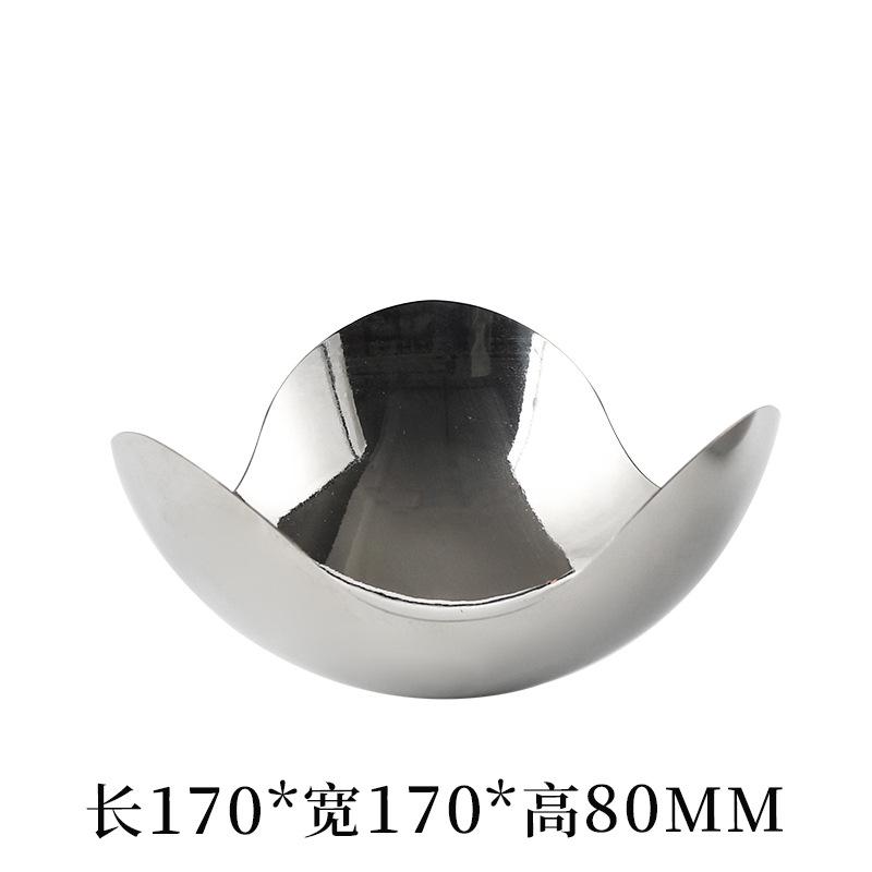 Stainless Steel Plates, Bowls, Modern Art Triangular Curved Fruit Plates, Living Room Decorations, Kitchen, Storage Trays