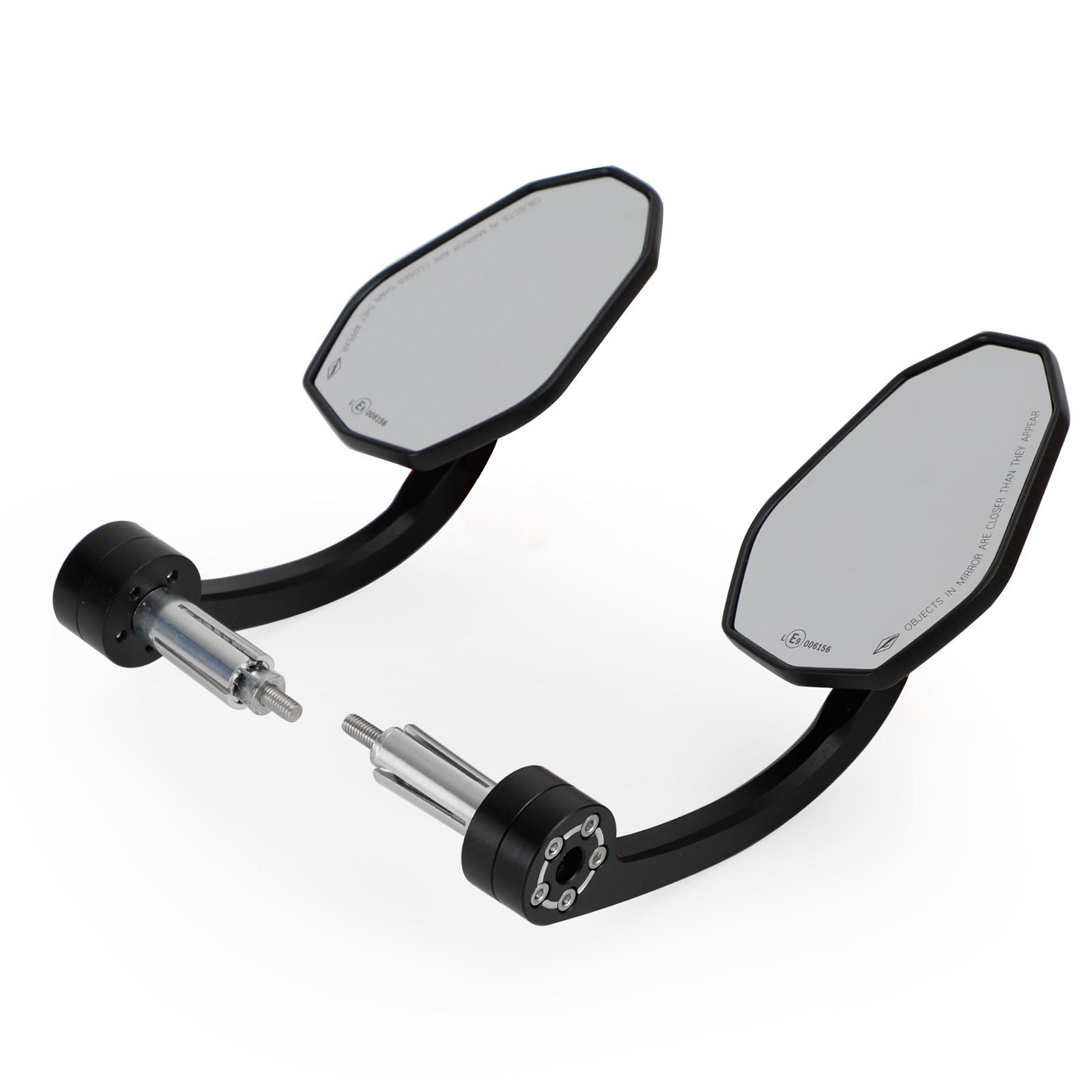 

CNC Aluminum Handlebar End Mirror 7/8 Black Long BAR End Mirrors Motorcycle