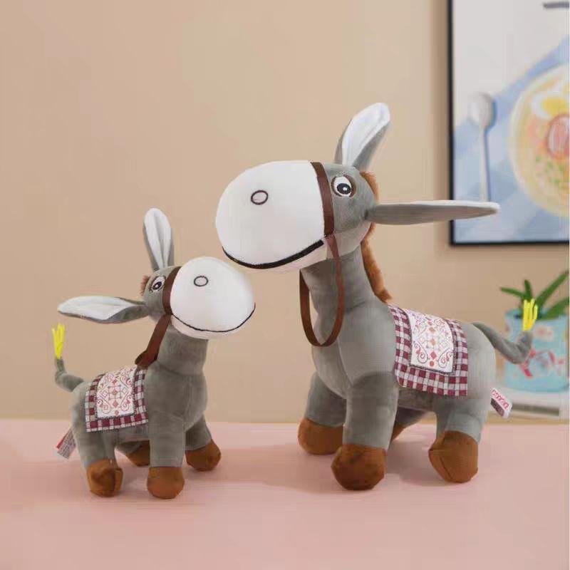 25cm Creative Donkey Animal Plush Doll Cute Donkey Plush Toy Stuffed Lovely Educational Toys Companion Kids Girl Birthday Gifts