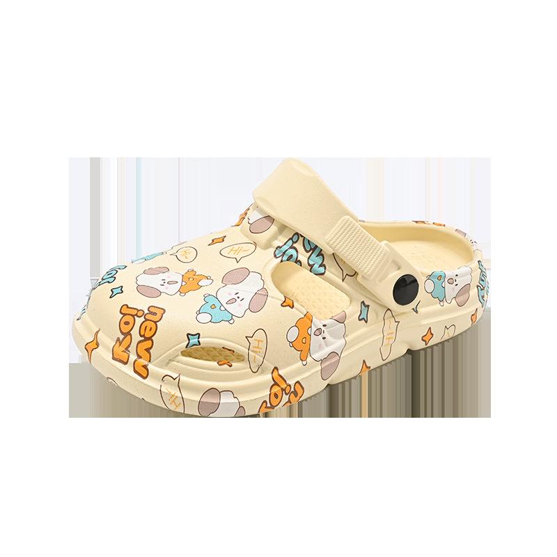 Summer New Men's and Women's Slippers Bag Head Non-slip Cute and Durable Cartoon Home Outdoor Graffiti Beach Hole Shoes