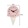 Clock Ice Cream Bedroom Minimalistic Nordic Wooden Simple Silent for Decorating